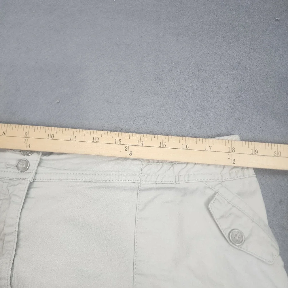 Karen Scott Skort Beige Cargo Utility Cotton Stretch Plus Size Women 16W